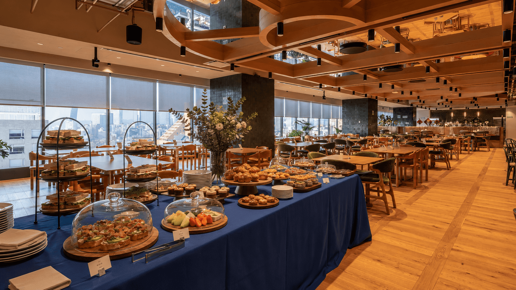 Montaje de buffet para catering corporativo